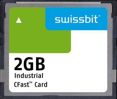 Industrial CFast Card, F-800, 2 GB, SLC Flash, 0°C to +70°C