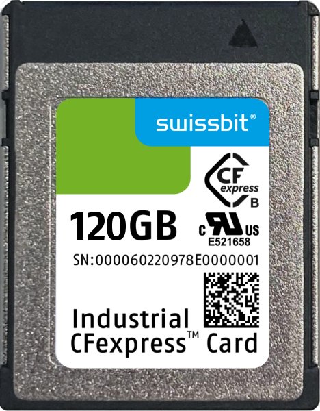 Industrial CFexpress Card, G2000, 120 GB, 3D TLC Flash, -40°C to +85°C