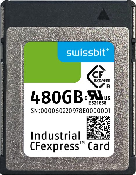 Industrial CFexpress Card, G2000, 480 GB, 3D TLC Flash, -40°C to +85°C
