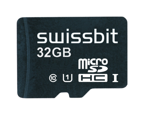 Industrial microSD Card, S-52u, 32 GB, 3D TLC Flash, -40°C to +85°C