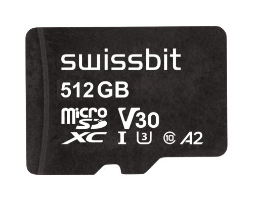 Industrial microSD Card, S-50u, 512 GB, 3D TLC Flash, -40°C to +85°C