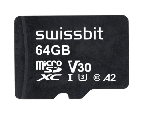 Industrial microSD Card, S-50u, 64 GB, 3D TLC Flash, -40°C to +85°C