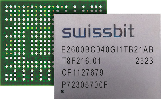 Industrial BGA PCIe SSD, E2600, 40 GB, 3D pSLC Flash, -40°C to +85°C