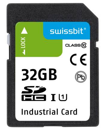 Industrial SD Card, S-56, 32 GB, 3D pSLC Flash, -25°C to +85°C