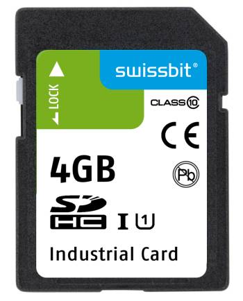 Industrial SD Card, S-56, 4 GB, 3D pSLC Flash, -25°C to +85°C