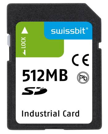 Industrial SD Card, S-250, 512 MB, SLC Flash, -25°C to +85°C