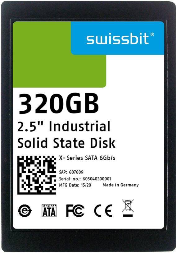 Industrial SATA SSD 2.5", X-78, 320 GB, 3D PSLC Flash, -40°C to +85°C