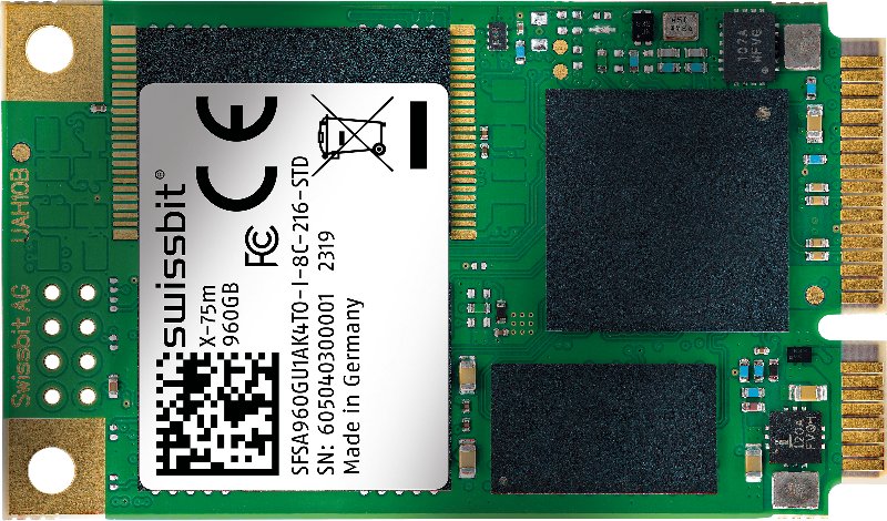 Industrial mSATA SSD, X-78m, 20 GB, 3D PSLC Flash, -40°C to +85°C